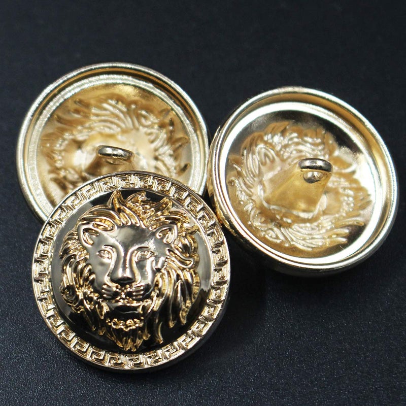 KENDANY 14 Pieces Gold Vintage Antique Metal Blazer Button Set - 3D Lion Head - for Blazer  Suits  Sport Coat  Uniform  Jacket 17mm 23mm(Gold) - Image 2